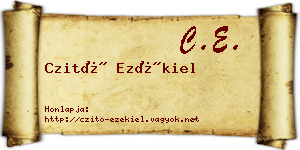 Czitó Ezékiel névjegykártya
